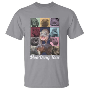 Baby Hippo Moo Deng Tour T Shirt Bouncy Cute Pygmy Hippopotamus TS02 Sport Gray Print Your Wear