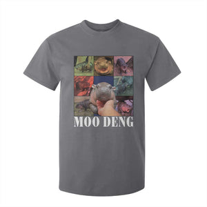 Baby Hippo Moo Deng T Shirt For Kid Pygmy Hippo Cute Zoo For Family TS02 Charcoal Print Your Wear