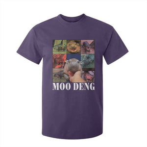 Baby Hippo Moo Deng T Shirt For Kid Pygmy Hippo Cute Zoo For Family TS02 Purple Print Your Wear