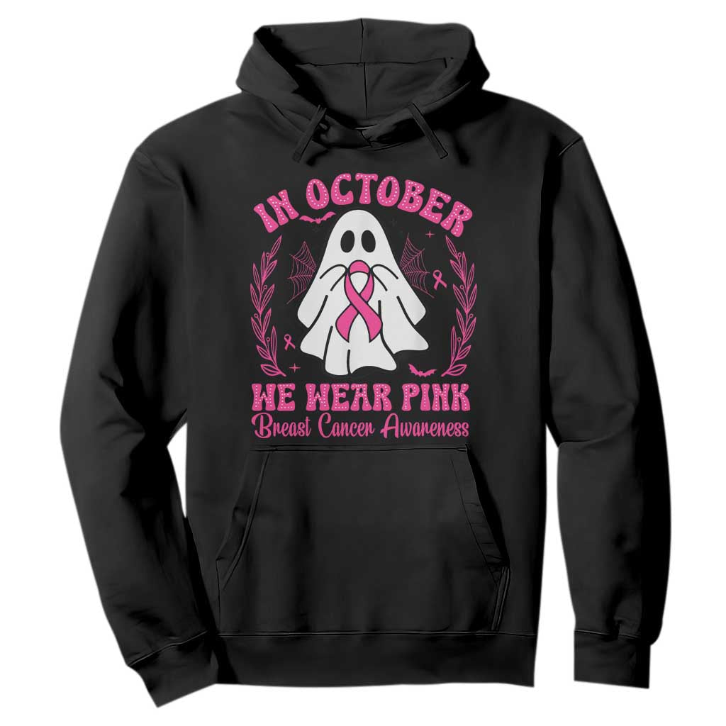 Breast Cancer Awareness Hoodie In October We Wear Pink TS02 Black Print Your Wear