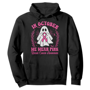 Breast Cancer Awareness Hoodie In October We Wear Pink TS02 Black Print Your Wear