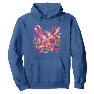 Breast Cancer Awareness Hoodie Hummingbird Pink Ribbon Support TS02 Royal Blue Print Your Wear