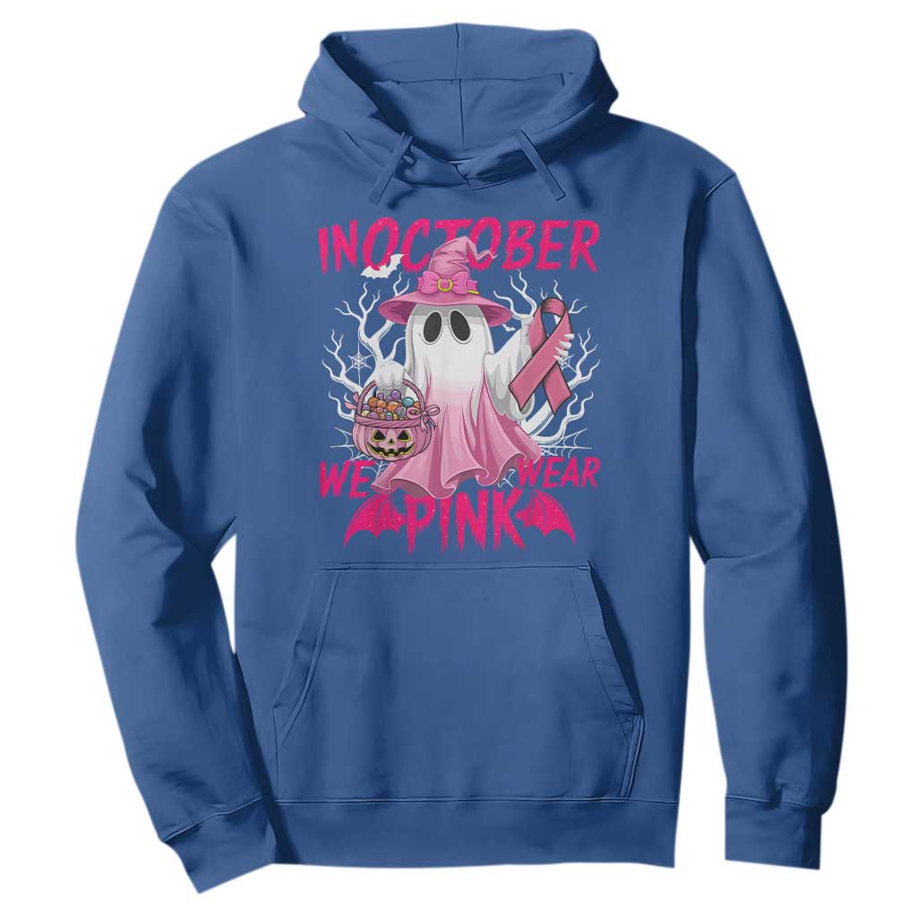 Breast Cancer Awareness Hoodie In October We Wear Pink Ghost TS02 Royal Blue Print Your Wear