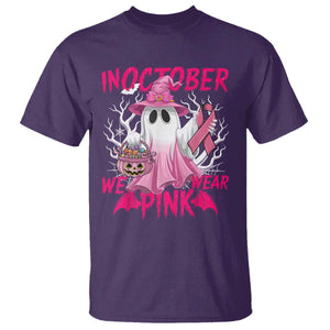 Breast Cancer Awareness T Shirt In October We Wear Pink Ghost TS02 Purple Print Your Wear