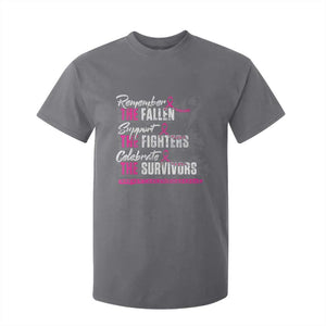 Breast Cancer Awareness T Shirt For Kid Remember The Fallen Support The Fighters TS02 Charcoal Print Your Wear
