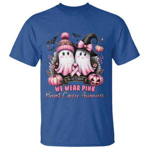 Breast Cancer Awareness Witch T Shirt In October We Wear Pink Ghost Witch TS02 Royal Blue Print Your Wear