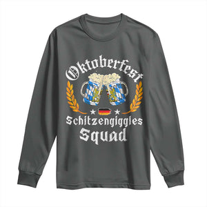 Oktoberfest Squad Long Sleeve Shirt Bavarian Festival Munich Beer TS02 Dark Heather Print Your Wear