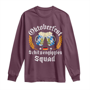 Oktoberfest Squad Long Sleeve Shirt Bavarian Festival Munich Beer TS02 Maroon Print Your Wear