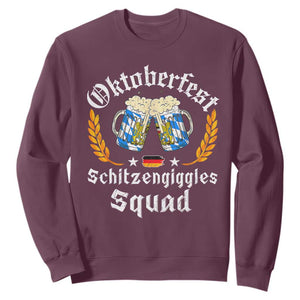 Oktoberfest Squad Sweatshirt Bavarian Festival Munich Beer TS02 Maroon Print Your Wear