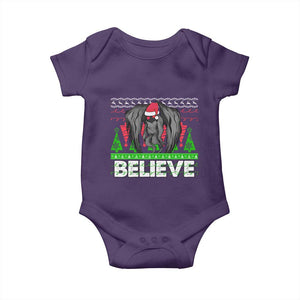 Funny Mothman Santa Baby Onesie Believe Merry Mothmas TS02 Purple Print Your Wear