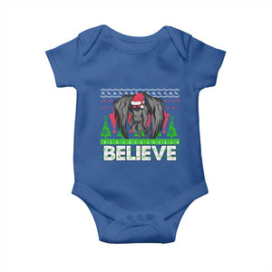 Funny Mothman Santa Baby Onesie Believe Merry Mothmas TS02 Royal Blue Print Your Wear