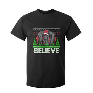 Funny Mothman Santa T Shirt For Kid Believe Merry Mothmas TS02 Black Print Your Wear