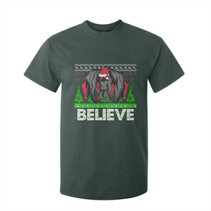 Funny Mothman Santa T Shirt For Kid Believe Merry Mothmas TS02 Dark Forest Green Print Your Wear