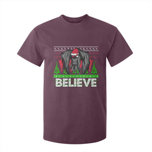 Funny Mothman Santa T Shirt For Kid Believe Merry Mothmas TS02 Maroon Print Your Wear