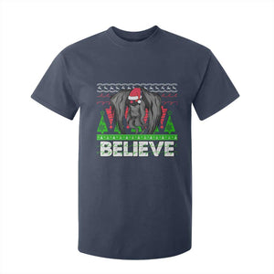 Funny Mothman Santa T Shirt For Kid Believe Merry Mothmas TS02 Navy Print Your Wear