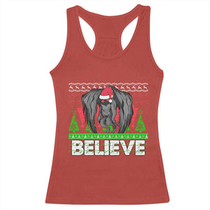 Funny Mothman Santa Racerback Tank Top Believe Merry Mothmas TS02 Red Print Your Wear