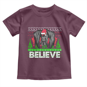 Funny Mothman Santa Toddler T Shirt Believe Merry Mothmas TS02 Maroon Print Your Wear