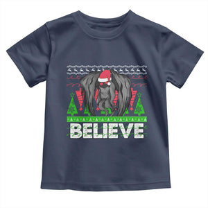 Funny Mothman Santa Toddler T Shirt Believe Merry Mothmas TS02 Navy Print Your Wear