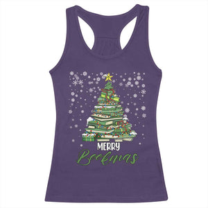 Book Lover Xmas Tree Racerback Tank Top Merry Bookmas TS02 Purple Print Your Wear