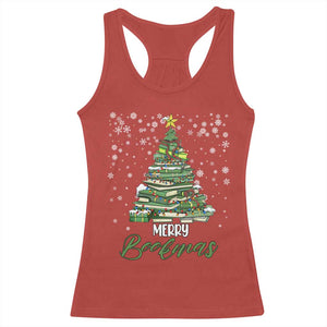 Book Lover Xmas Tree Racerback Tank Top Merry Bookmas TS02 Red Print Your Wear