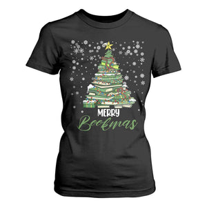 Book Lover Xmas Tree T Shirt For Women Merry Bookmas TS02 Black Print Your Wear