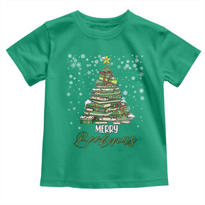 Book Lover Xmas Tree Toddler T Shirt Merry Bookmas TS02 Irish Green Print Your Wear