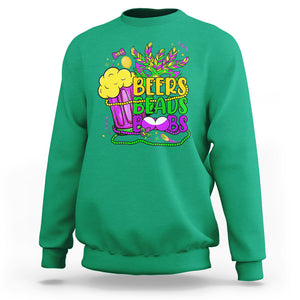 Funny Mardi Gras Sweatshirt Beer Beads Boobs New Orleans TS02 Irish Green Printyourwear