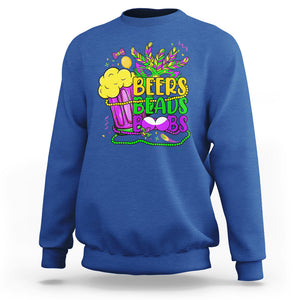 Funny Mardi Gras Sweatshirt Beer Beads Boobs New Orleans TS02 Royal Blue Printyourwear