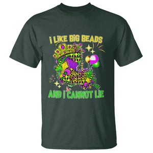 Mardi Gras T Shirt I Like Big Beads And I Can Not Lie New Orleans TS02 Dark Forest Green Printyourwear