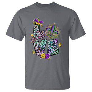 Mardi Gras T Shirt Love Mardi Gras Leopard Costume Carnival Parade TS02 Charcoal Printyourwear