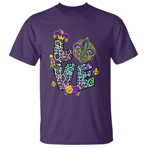 Mardi Gras T Shirt Love Mardi Gras Leopard Costume Carnival Parade TS02 Purple Printyourwear