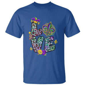 Mardi Gras T Shirt Love Mardi Gras Leopard Costume Carnival Parade TS02 Royal Blue Printyourwear