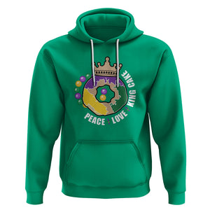 Mardi Gras Hoodie Peace Love King Cake Party Carnival Costume TS02 Irish Green Printyourwear