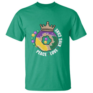 Mardi Gras T Shirt Peace Love King Cake Party Carnival Costume TS02 Irish Green Printyourwear