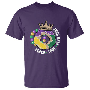 Mardi Gras T Shirt Peace Love King Cake Party Carnival Costume TS02 Purple Printyourwear