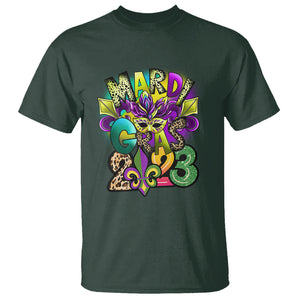 Mardi Gras 2024 T Shirt Carnival Squad Costume Mask TS02 Dark Forest Green Printyourwear