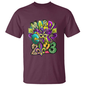 Mardi Gras 2024 T Shirt Carnival Squad Costume Mask TS02 Maroon Printyourwear