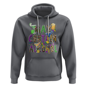 Funny Mardi Gras Hoodie Warning May Contain Alcohol Party Drinking Team TS02 Charcoal Printyourwear