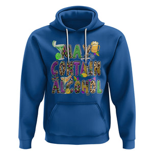 Funny Mardi Gras Hoodie Warning May Contain Alcohol Party Drinking Team TS02 Royal Blue Printyourwear