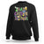 Funny Mardi Gras Sweatshirt Warning May Contain Alcohol Party Drinking Team TS02 Black Printyourwear