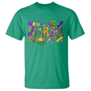 Mardi Gras Nurse T Shirt Carnival Costume Mask Beads Bling TS02 Irish Green Printyourwear