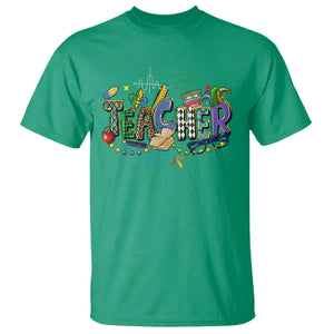 Mardi Gras Teacher T Shirt Carnival Costume Mask Beads TS02 Irish Green Printyourwear