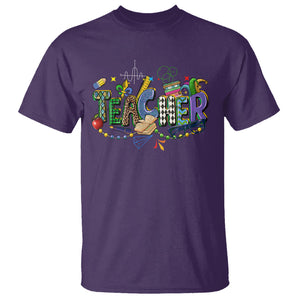 Mardi Gras Teacher T Shirt Carnival Costume Mask Beads TS02 Purple Printyourwear