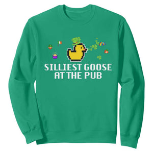 Funny St Patricks Day Sweatshirt Silliest Goose At The Pub Funny St. Patricks Day TS02 Irish Green Print Your Wear