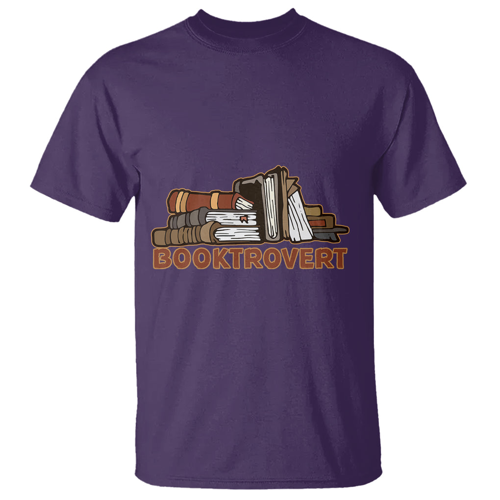Funny Book Lover T Shirt Booktrovert Definition Books Reader Reading TS02 Purple Printyourwear