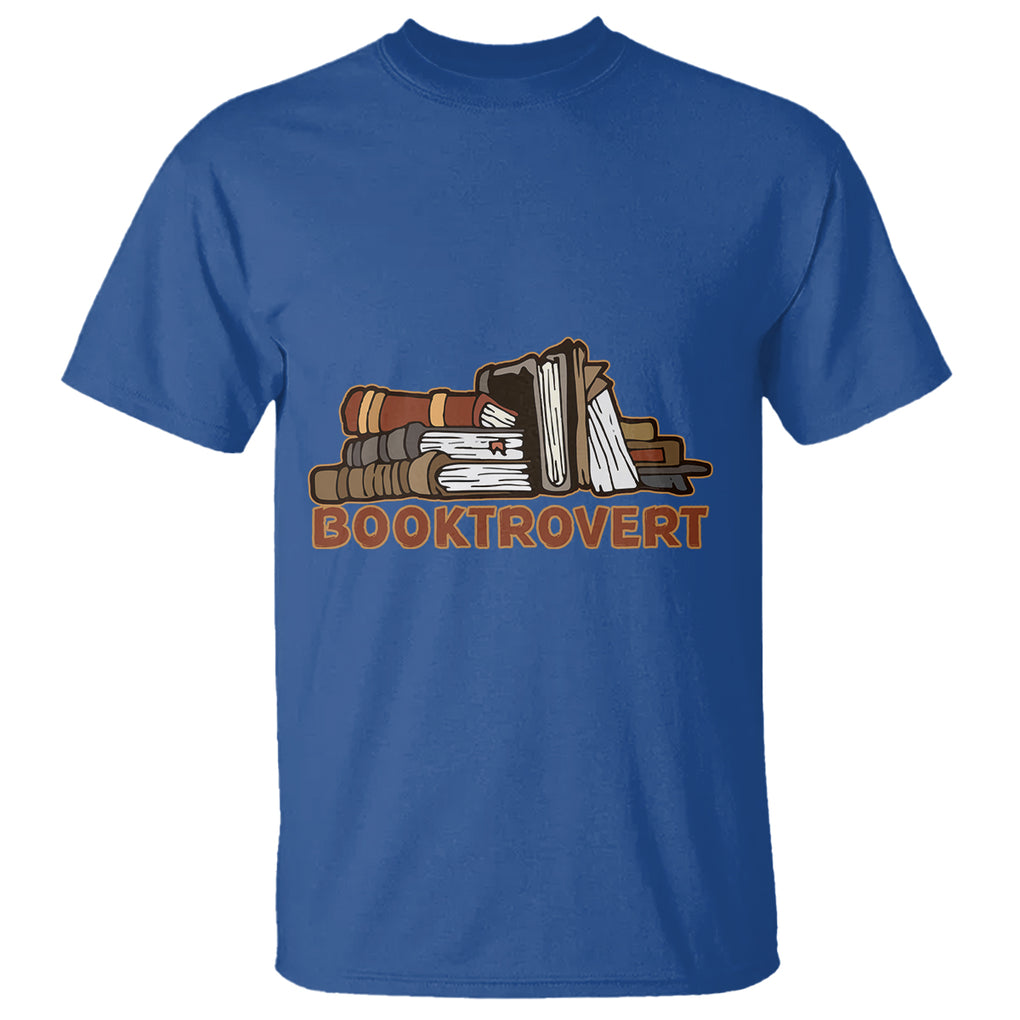 Funny Book Lover T Shirt Booktrovert Definition Books Reader Reading TS02 Royal Blue Printyourwear