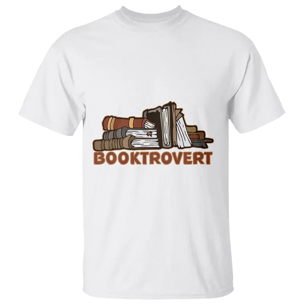 Funny Book Lover T Shirt Booktrovert Definition Books Reader Reading TS02 White Printyourwear