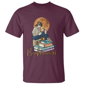 Funny Book Lover T Shirt Booktrovert Girl Books Reader Reading TS02 Maroon Printyourwear