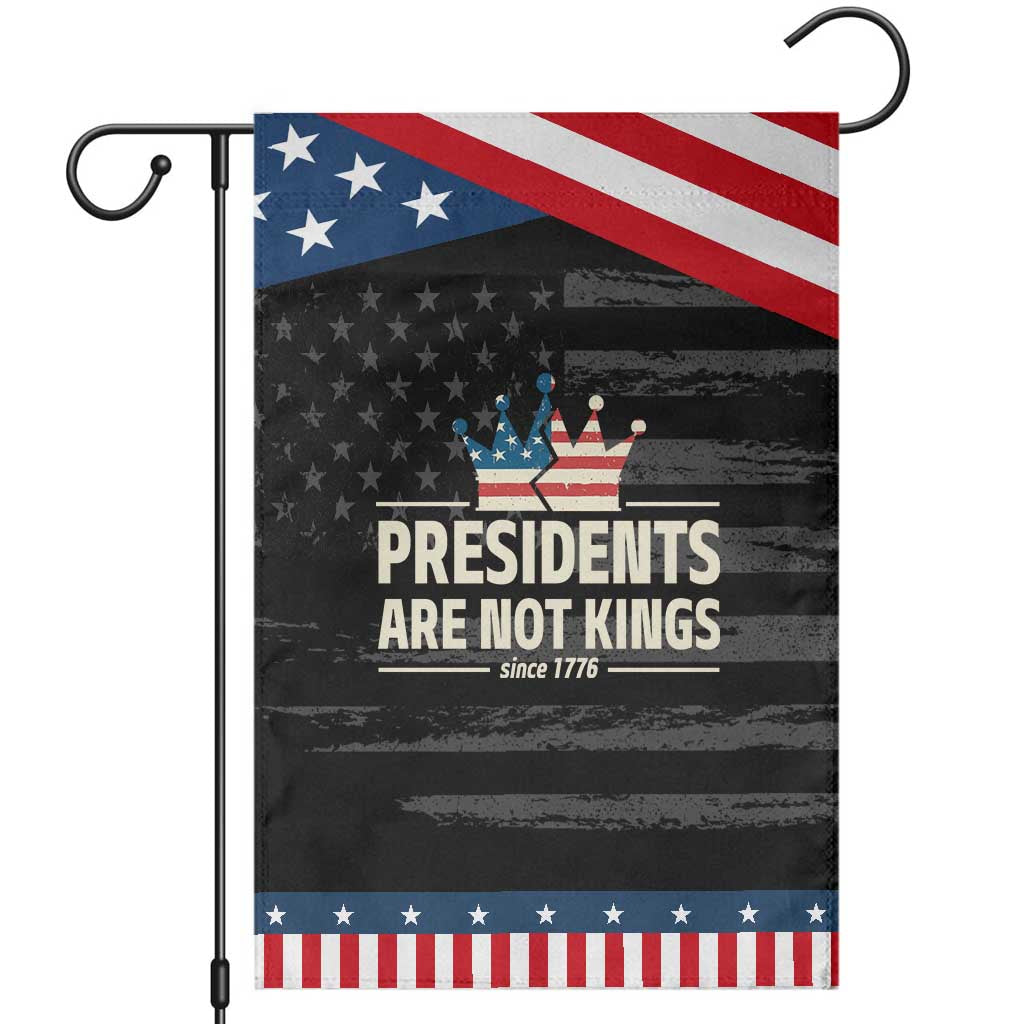 Presidents Are Not Kings Garden Flag Since 1776 American Flag TS02 Distressed Black Blue Print Your Wear