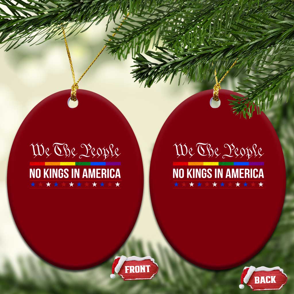 No Kings In America Ceramic Ornament We The People TS02 Print Your Wear